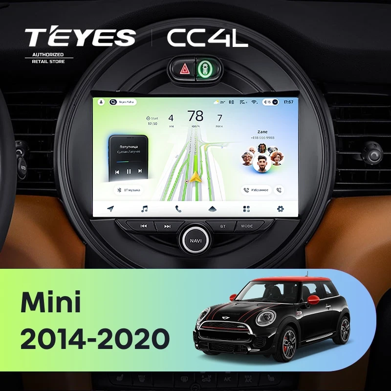 Штатная магнитола Teyes CC4L 6/64 Mini Cooper (2014-2020)