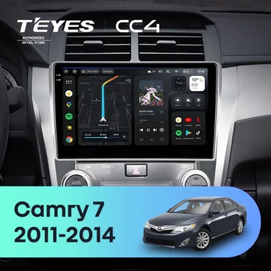 Штатная магнитола Teyes CC4 6/64 Toyota Camry 7 XV 50 55 (2011-2014) (черно-серая) F1