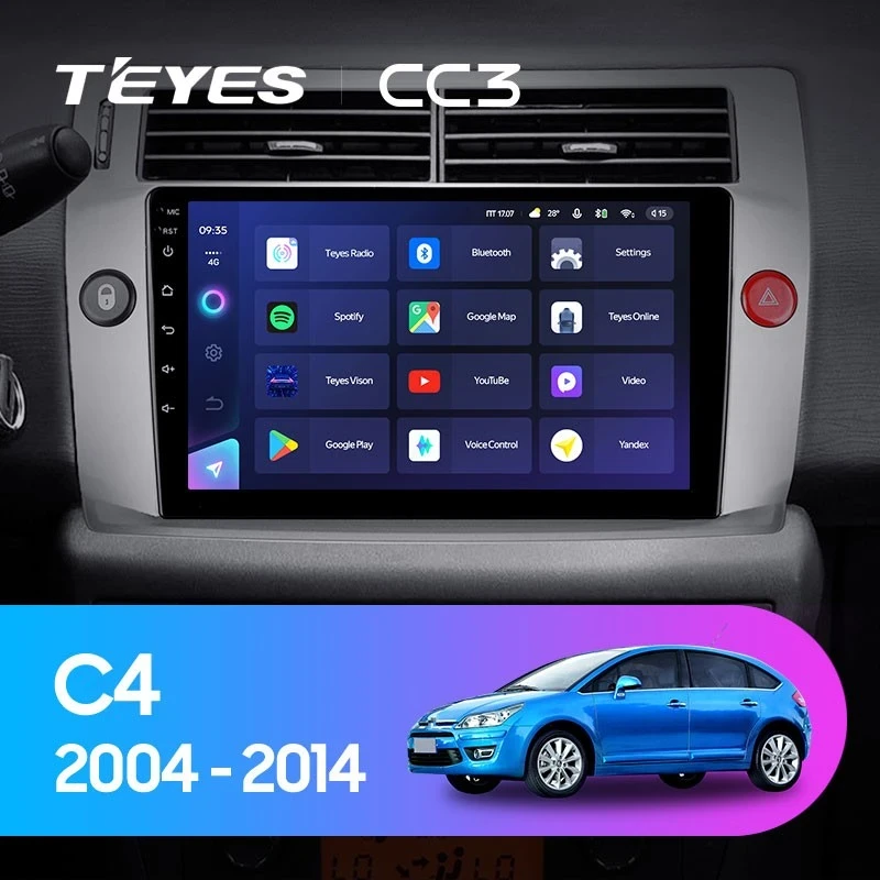 Штатная магнитола Teyes CC3 4/32 Citroen C4 (2004-2014)