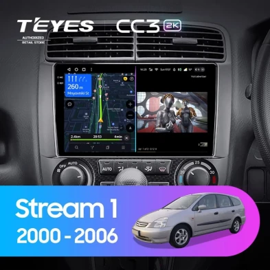 Штатная магнитола Teyes CC3 2K 360 6/128 Honda Stream 1 (2000-2006) F1