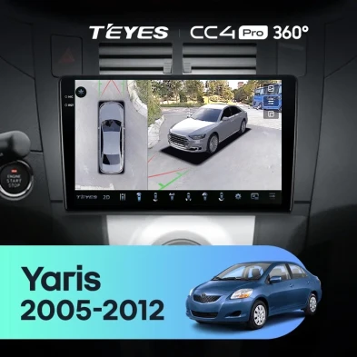 Штатная магнитола Teyes CC4 Pro 360 12/256 Toyota Yaris 2 XP90 (2005-2012) F2