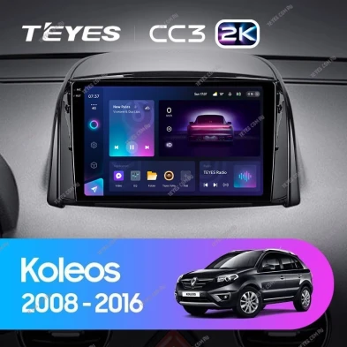 Штатная магнитола Teyes CC3 2K 360 6/128 Renault Koleos (2008-2016) Тип-A