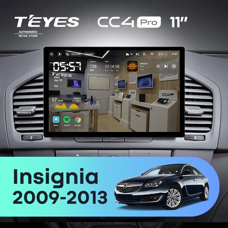 Штатная магнитола Teyes CC4 Pro 8/128 Opel Insignia (2009-2013) (11")