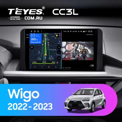 Штатная магнитола Teyes CC3L 4/32 Toyota Wigo (2022-2023) F2