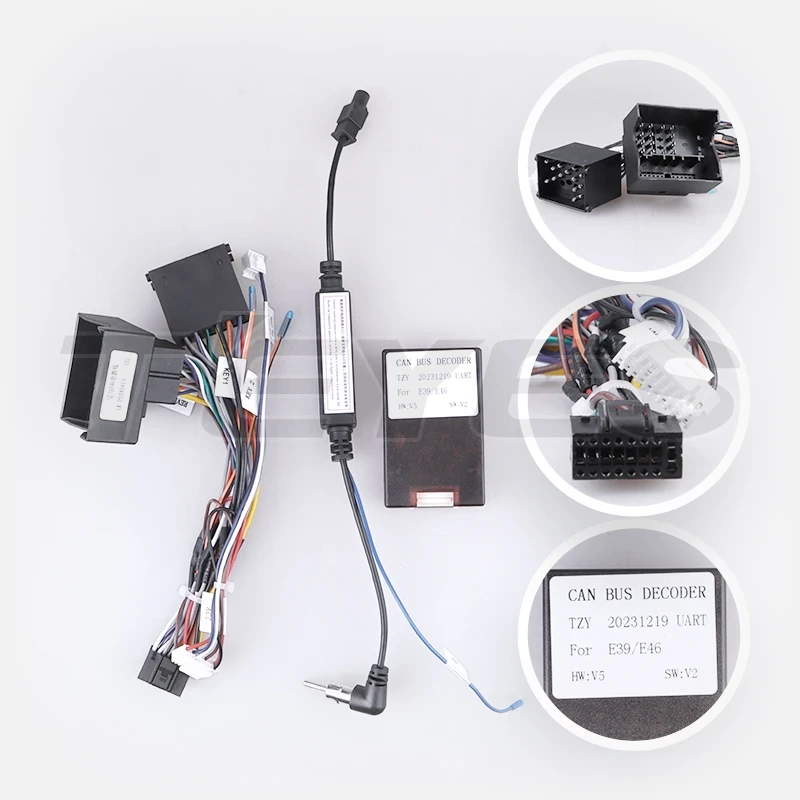 Проводка питания TEYES для BMW X5 E39 E53 (1999-2006) / BMW 3-Series 3 Series E46 (0 Din) (1998-2006) + Canbus для подключения Android ГУ