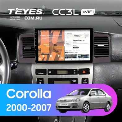 Штатная магнитола Teyes CC3L WiFi 2/32 Toyota Corolla 120 (2000-2007) (коричневая) F1