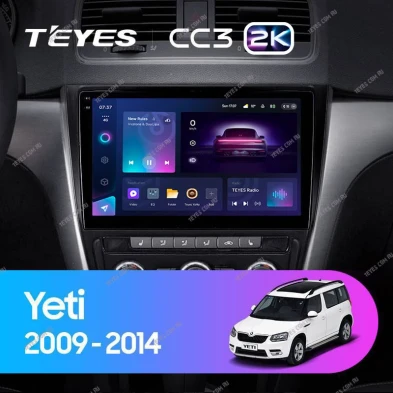 Штатная магнитола Teyes CC3 2K 4/32 Skoda Yeti 5L (2009-2014)