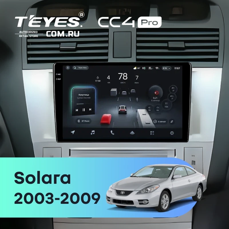 Штатная магнитола Teyes CC4 Pro 8/128 Toyota Camry Solara (2003-2009)