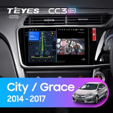 Штатная магнитола Teyes CC3 2K 6/128 Honda City (2014-2017) Тип-A Правый руль