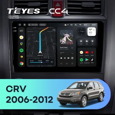 Штатная магнитола Teyes CC4 8/128 Honda CR-V 3 RE (2006-2012)