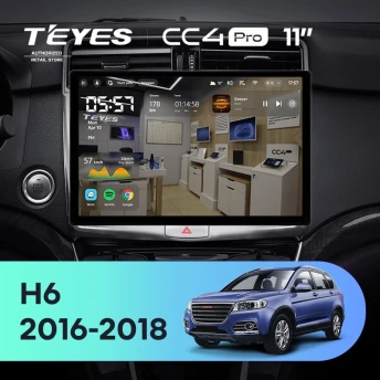 Штатная магнитола Teyes CC4 Pro 8/128 Haval H6 (2016-2018) (11")