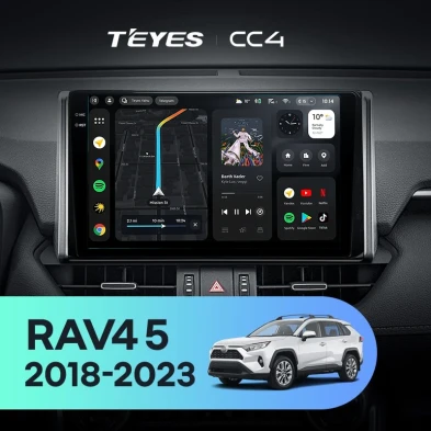 Штатная магнитола Teyes CC4 6/64 Toyota RAV4 5 XA50 (2018-2023) F2 Тип-A