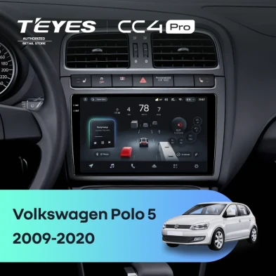 Штатная магнитола Teyes CC4 Pro 12/256 Volkswagen Polo 5 (2009-2020) (матовая)