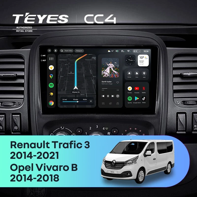 Штатная магнитола Teyes CC4 6/64 Opel Vivaro B (2014-2018)