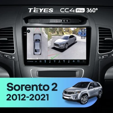 Штатная магнитола Teyes CC4 Pro 360 12/256 Kia Sorento 2 II XM (2012-2021) F1