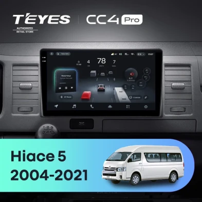 Штатная магнитола Teyes CC4 Pro 12/256 Toyota Hiace XH10 H200 (2004-2021)