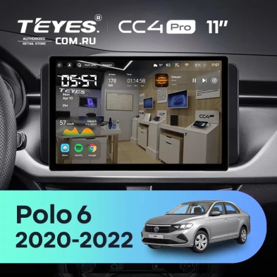 Штатная магнитола Teyes CC4 Pro 12/256 Volkswagen Polo 6 (2020-2022) (11")