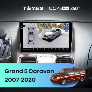 Штатная магнитола Teyes CC4 Pro 360 12/256 Dodge Grand 5 Caravan (2007-2020)