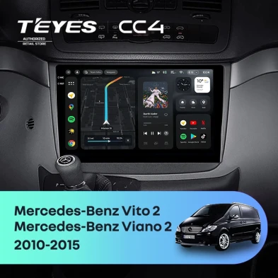 Штатная магнитола Teyes CC4 Pro 8/128 Mercedes-Benz Vito W639 (2010-2015) (11")