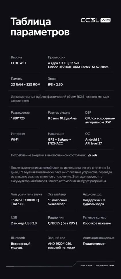 Штатная магнитола Teyes CC3L WiFi 2/32 Skoda Karoq (2017-2021) Тип-A