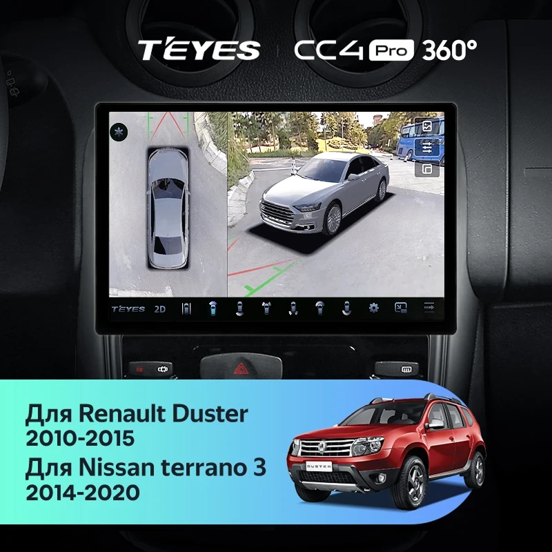 Штатная магнитола Teyes CC4 Pro 360 8/128 Renault Duster 1 (2010-2015) (13")