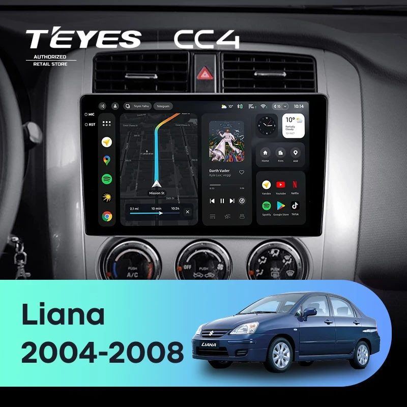 Штатная магнитола Teyes CC4 6/64 Suzuki Liana 1 (2004-2008)