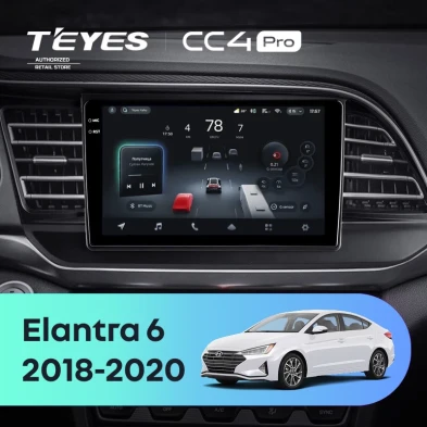 Штатная магнитола Teyes CC4 Pro 12/256 Hyundai Elantra 6 (2018-2020) Тип-B
