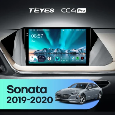 Штатная магнитола Teyes CC4 Pro 8/128 Hyundai Sonata DN8 (2019-2020) Тип-B