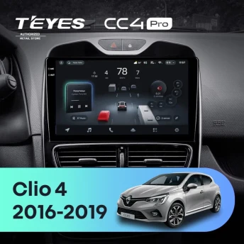 Штатная магнитола Teyes CC4 Pro 12/256 Renault Clio 4 BH98 KH98 (2016-2019)
