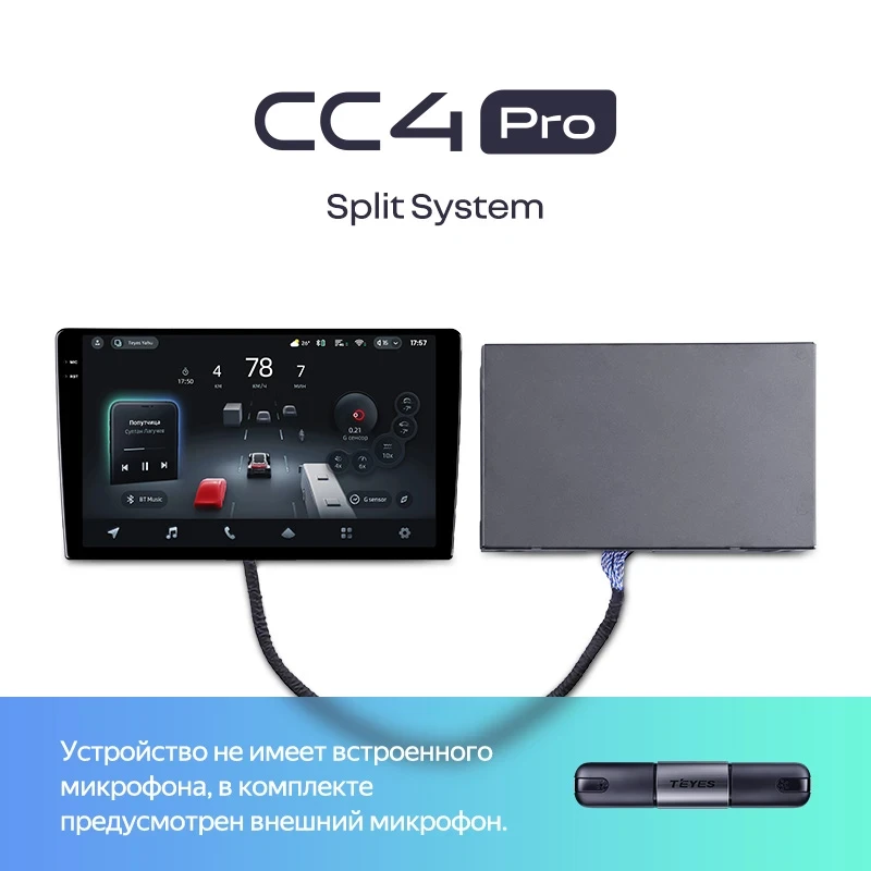 Магнитола Teyes CC4 Pro 8/128 Split (9 дюймов)