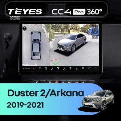Штатная магнитола Teyes CC4 Pro 360 8/128 Renault Duster HM 2 (2020-2021) F2 (13")