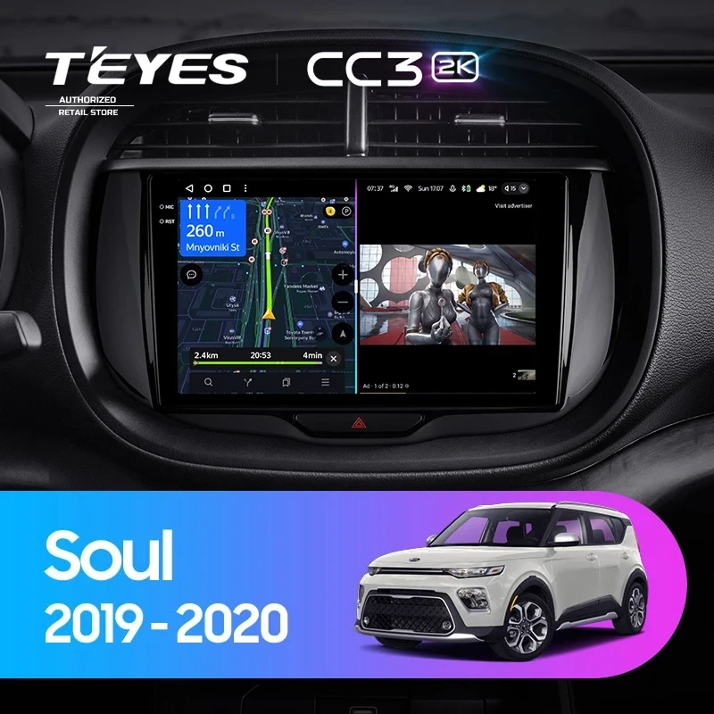Штатная магнитола Teyes CC3 2K 4/64 Kia Soul (2019-2020)