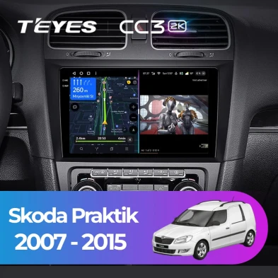Штатная магнитола Teyes CC3 2K 4/32 Skoda Praktik (2007-2015)