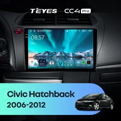 Штатная магнитола Teyes CC4 Pro 8/128 Honda Civic Hatchback (2006-2012)