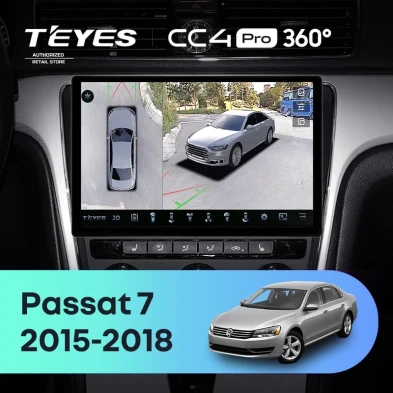 Штатная магнитола Teyes CC4 Pro 360 12/256 Volkswagen Passat 7 B7 (2015-2018) F1 (11")