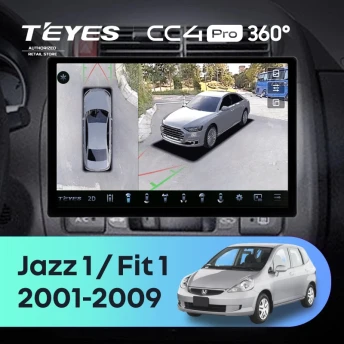 Штатная магнитола Teyes CC4 Pro 360 8/128 Honda Jazz 1 (2001-2009) (11")