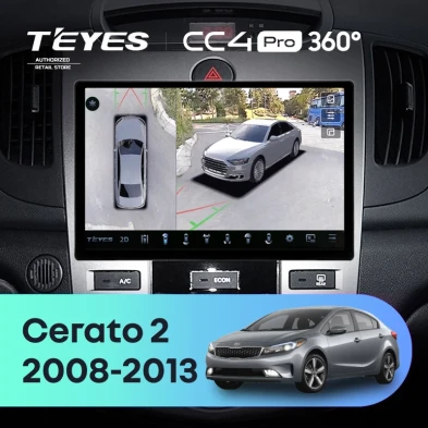 Штатная магнитола Teyes CC4 Pro 360 8/128 Kia Cerato 2 TD (2008-2013) F2 (11")