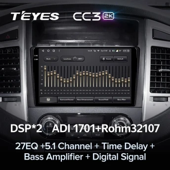 Штатная магнитола Teyes CC3 2K 4/64 Mitsubishi Pajero 4 V80 V90 (2006-2024)