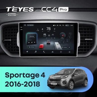 Штатная магнитола Teyes CC4 Pro 12/256 Kia Sportage 4 QL (2016-2018) Тип-A