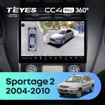 Штатная магнитола Teyes CC4 Pro 360 12/256 Kia Sportage 2 (2004-2010) F2 (11")