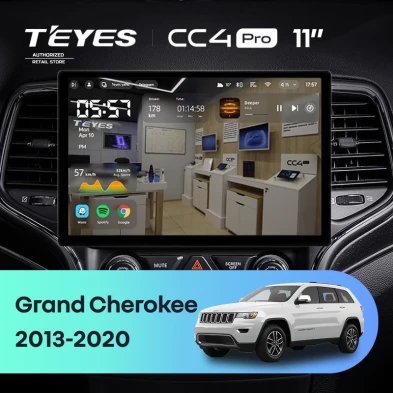 Штатная магнитола Teyes CC4 Pro 12/256 Jeep Grand Cherokee WK2 (2013-2020) F1 (11")