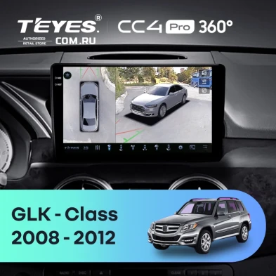 Штатная магнитола Teyes CC4 Pro 360 12/256 Mercedes-Benz GLK-Class X204 (NTG 4.0) (2008-2012)