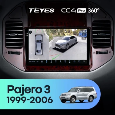 Штатная магнитола Teyes CC4 Pro 360 8/128 Mitsubishi Pajero 3 V70 V60 (1999-2006)