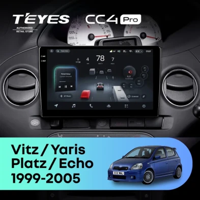 Штатная магнитола Teyes CC4 Pro 8/128 Toyota Yaris (1999-2005) F2