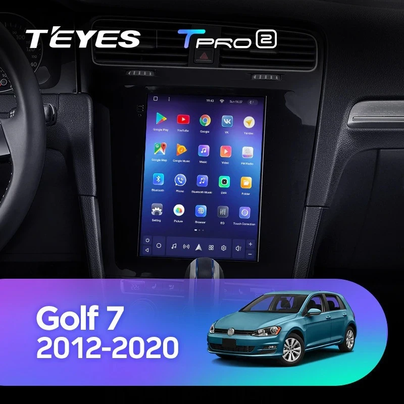 Штатная магнитола Tesla style Teyes TPRO 2 4/64 Volkswagen Golf 7 (2012-2020)