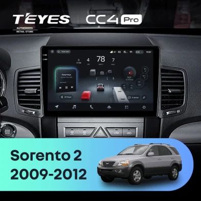 Штатная магнитола Teyes CC4 Pro 8/128 Kia Sorento 2 XM (2009-2012) Тип-A