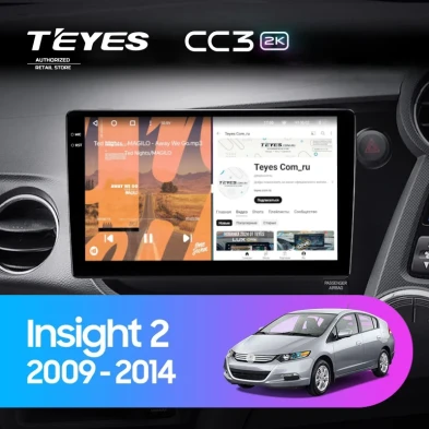 Штатная магнитола Teyes CC3 2K 6/128 Honda Insight 2 (2009-2014) Правый руль