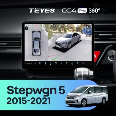 Штатная магнитола Teyes CC4 Pro 360 8/128 Honda Stepwgn 5 (2015-2021) Правый руль (11")