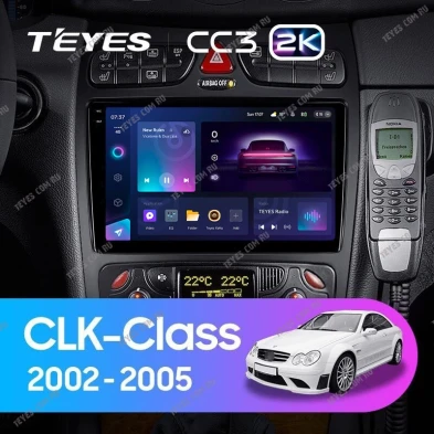 Штатная магнитола Teyes CC3 2K 4/32 Mercedes-Benz CLK-Class C209 A209 (2002-2005) F2
