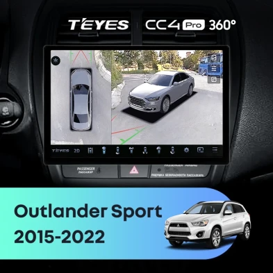 Штатная магнитола Teyes CC4 Pro 360 8/128 Mitsubishi Outlander Sport (2015-2026) Тип-A (13")